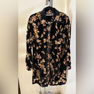Free People We the Free black velvet and floral tunic/duster.